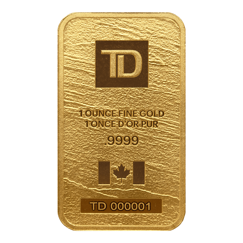 Buy 1 Oz TD Canadian-Sourced Fine Gold Bar | Price In Canada | TD ...